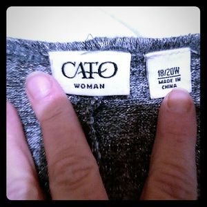 Cato Tops - Black cato top with cross Cato Tops - Black cato top with cross